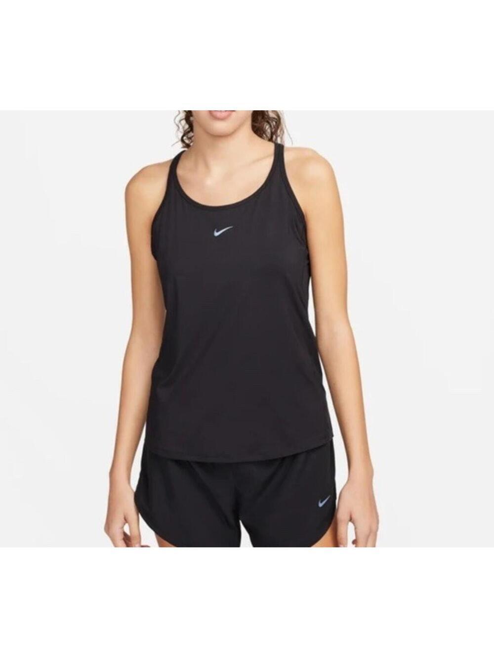 $40 NWT Nike One Classic Dri-FIT Strappy XL Black Tank Top Women FN2795-010